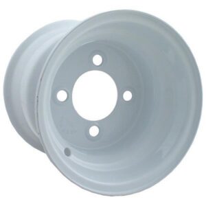 10x6 White Steel Wheel Centered
