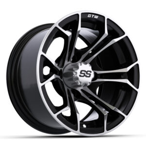 12" GTW Spyder Black with Machined Accents Wheel