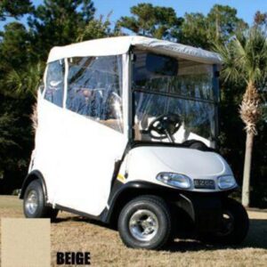 Club Car DS 2-Passenger Red Dot 3-Sided Beige Vinyl Enclosure (Years 2000-Up)