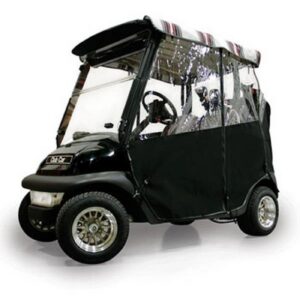 Black Sunbrella 3-Sided Custom Over-The-Top Enclosure – Fits E-Z-GO TXT 1994-Up