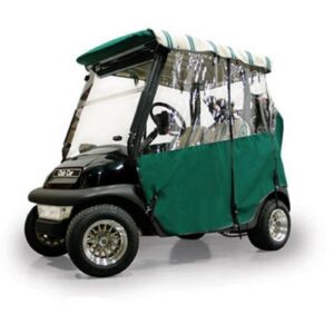 Forest Green Sunbrella 3-Sided Custom Over-The-Top Enclosure – Fits Club Car Precedent 2004-Up
