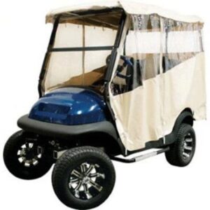 Club Car Carryall 500 Red Dot 3-Sided White Straight Back Over-The-Top Soft Enclosure (Years 2014-Up)