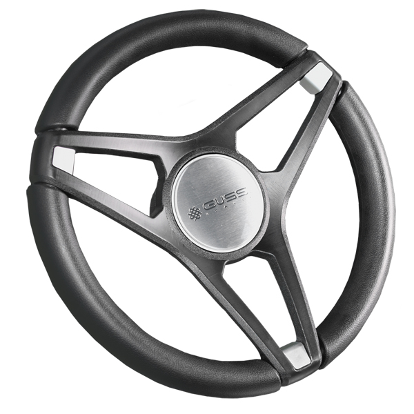 Club Car Precedent-Onward-Tempo Gussi Molino Black Steering Wheel (Years 2004-Up)