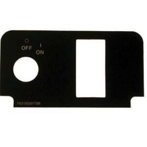EZGO Medalist-TXT Console Plate Label with Key Switch (Years 2000-Up)