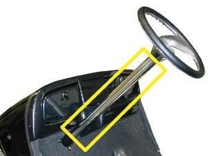 EZGO Medalist / TXT Stainless Steering Column Cover (Years 2001.5-Up)