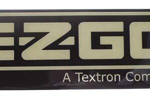 EZGO RXV 2008-Up & TXT/T48 2014-Up Nameplate Black/Gold