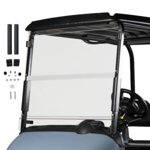 EZGO RXV Red Dot Clear Folding Windshield (Years 2008-Up)
