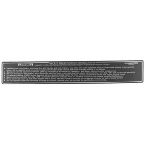 EZGO Safety Label Decal (Years 1994-2008) Replaces OEM: 603872