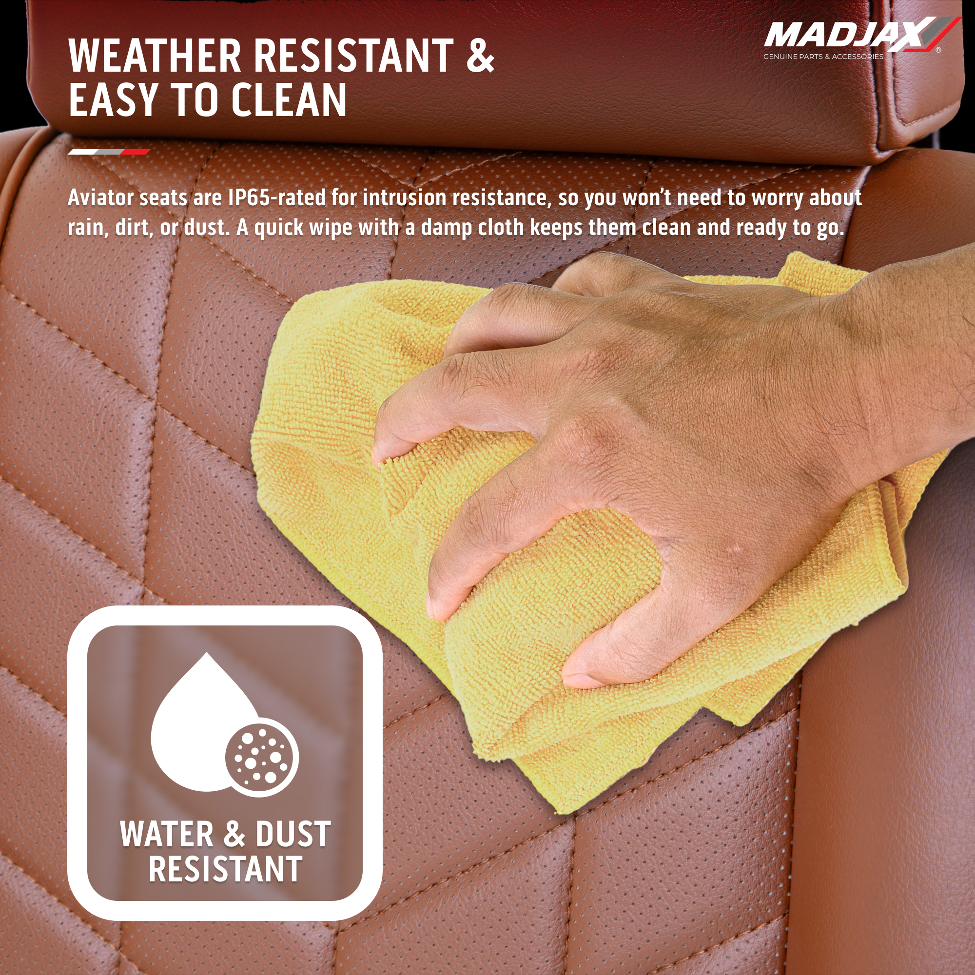 MadJax Aviator Genesis 250/300 Black Rear Seat Cushions