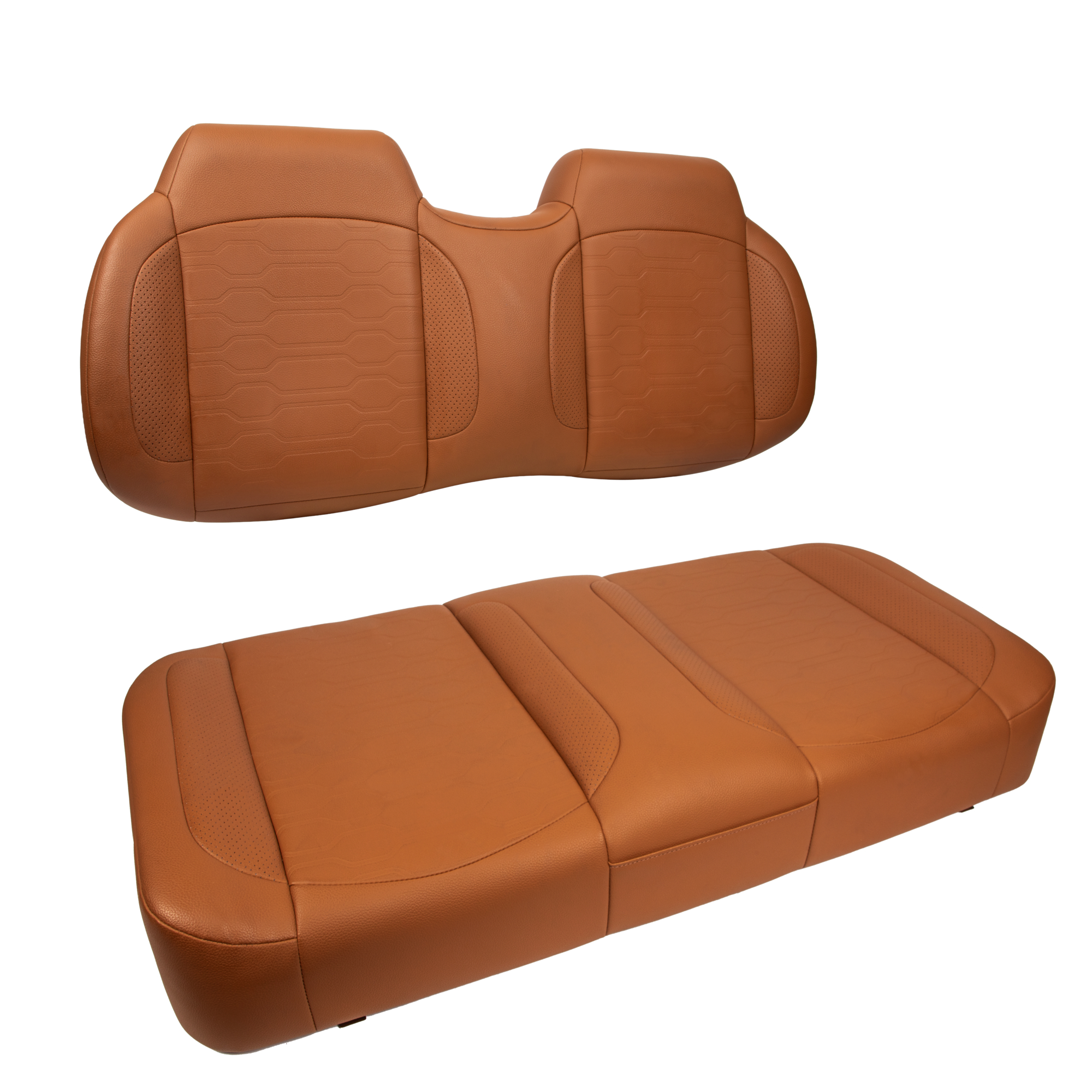 MadJax EZGO TXT/RXV/L4/S4 Caramel Brown Aspen Front Seat Cushions