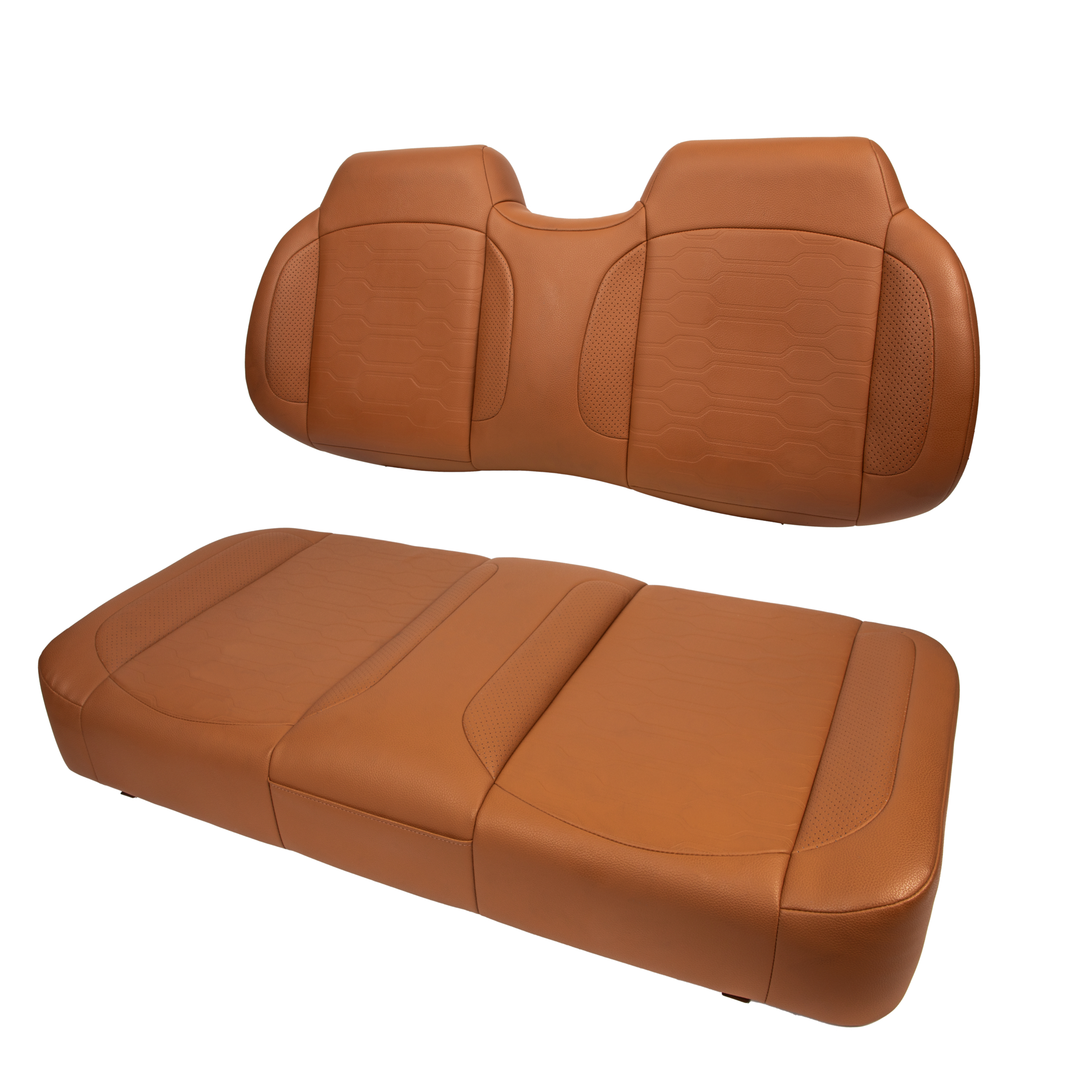 MadJax EZGO TXT/RXV/L4/S4 Caramel Brown Aspen Front Seat Cushions