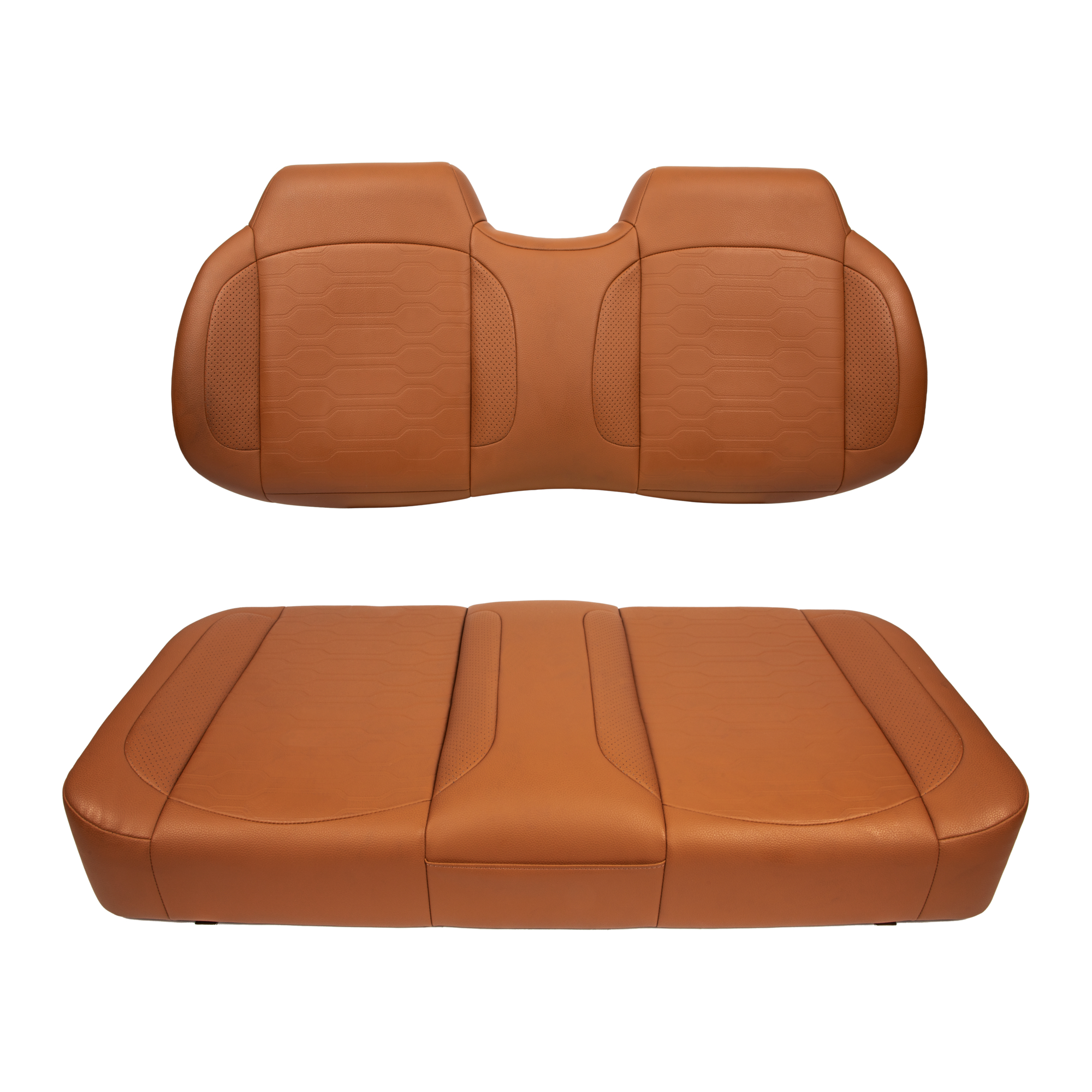 MadJax EZGO TXT/RXV/L4/S4 Caramel Brown Aspen Front Seat Cushions