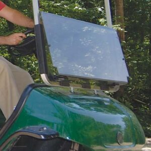 RedDot Yamaha G29/Drive Tinted 3/16" Thick Acrylic Folding Windshield with Aftermarket Tops (Years 2007-2016)