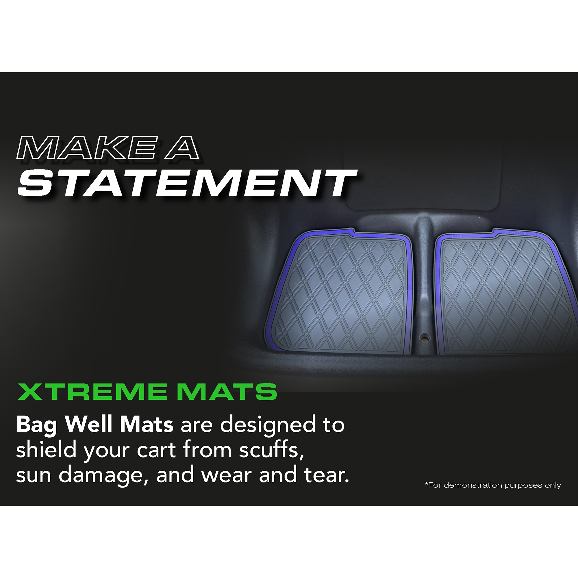 Xtreme Bag Well Mats for Club Car Precedent & Onward - All Black
