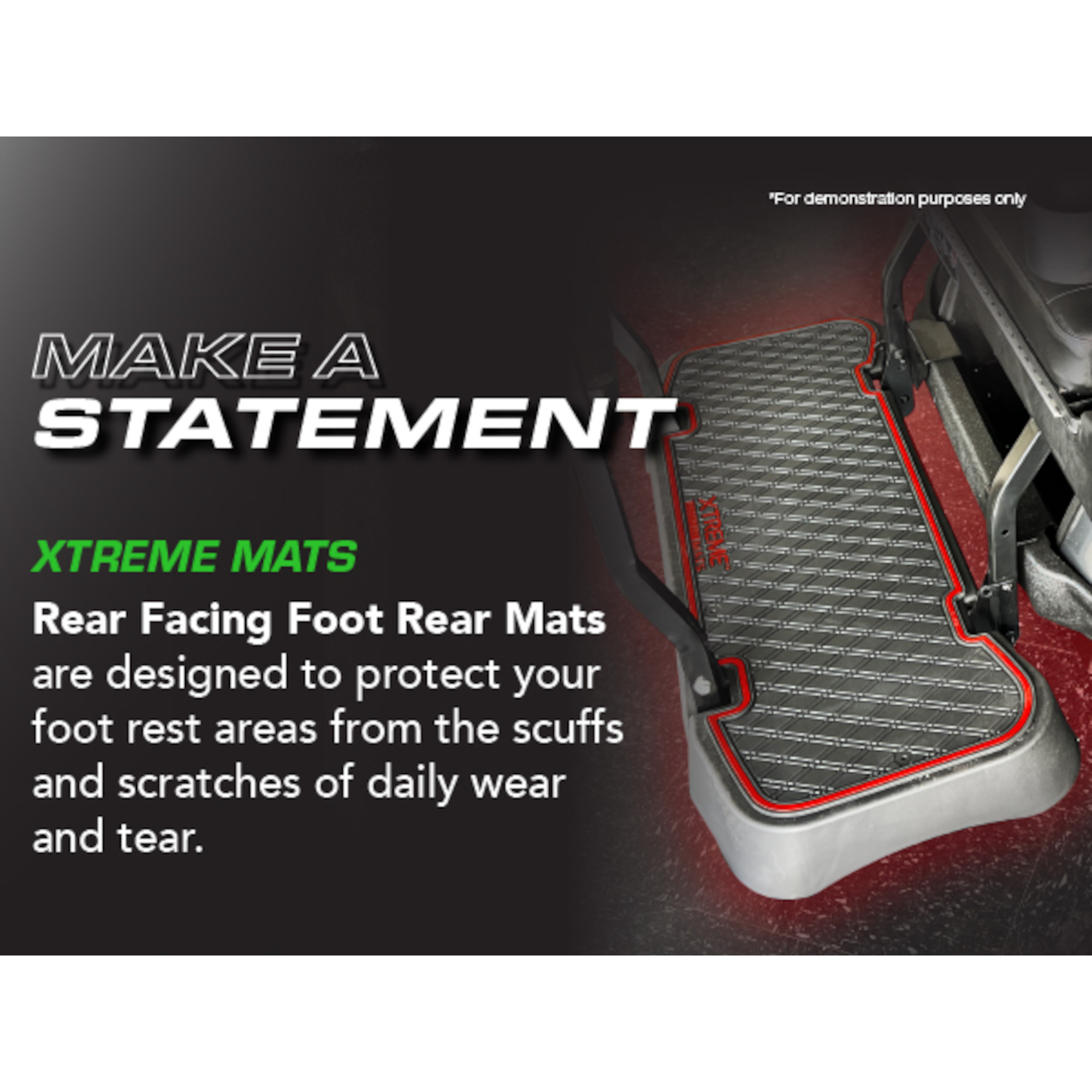 Xtreme Floor Mats for EZGO L6 Rear Seat Mat - Black/Beige