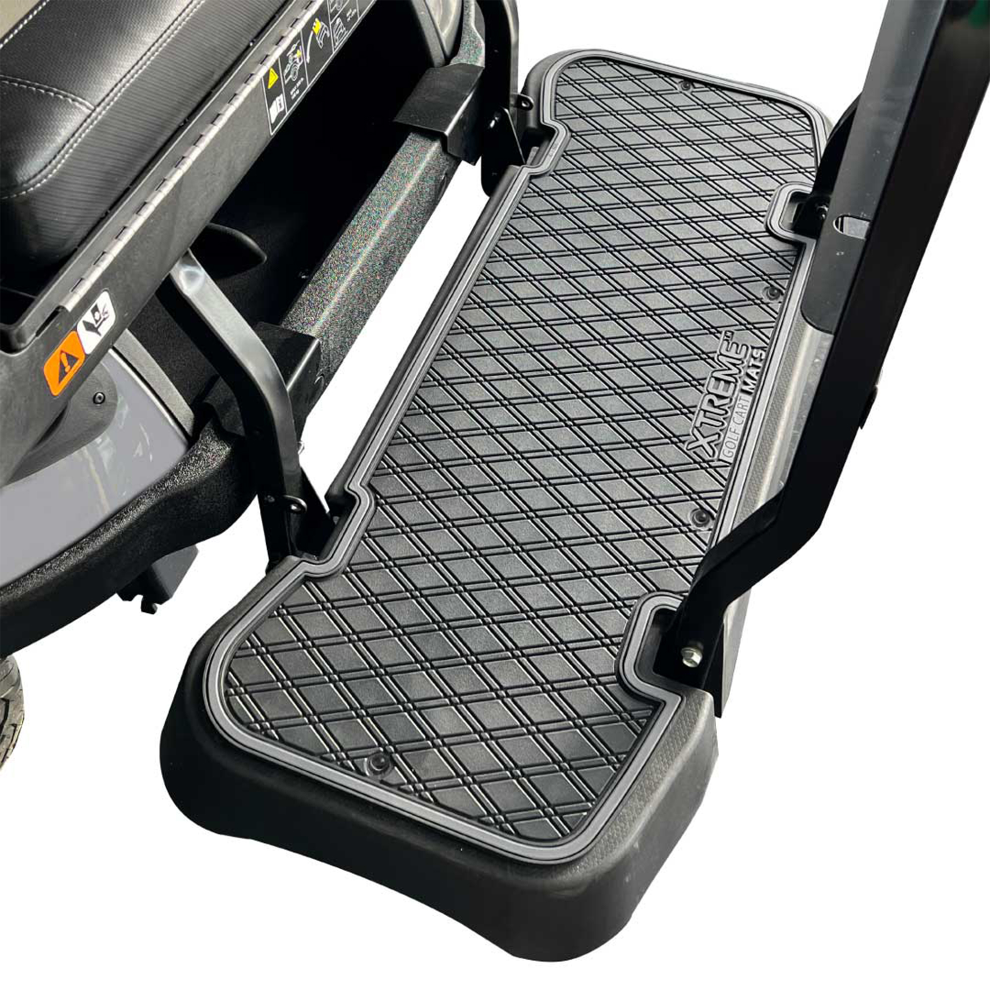 Xtreme Floor Mats for EZGO L6 Rear Seat Mat - Black/Gray