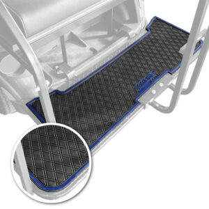 Xtreme Rear Floor Mat for EZGO RXV & TXT Rear Seats - Black/Blue